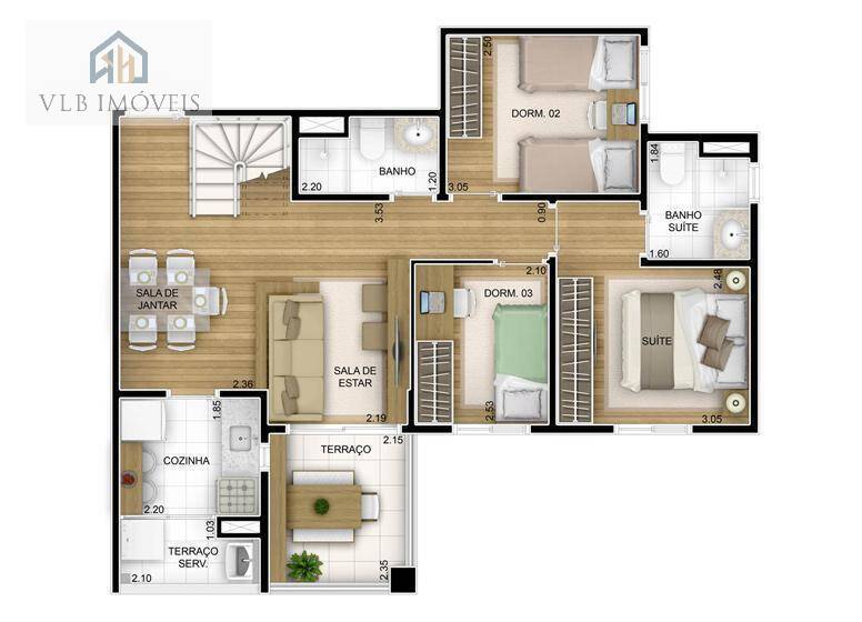 Apartamento, 3 quartos, 136 m² - Foto 2