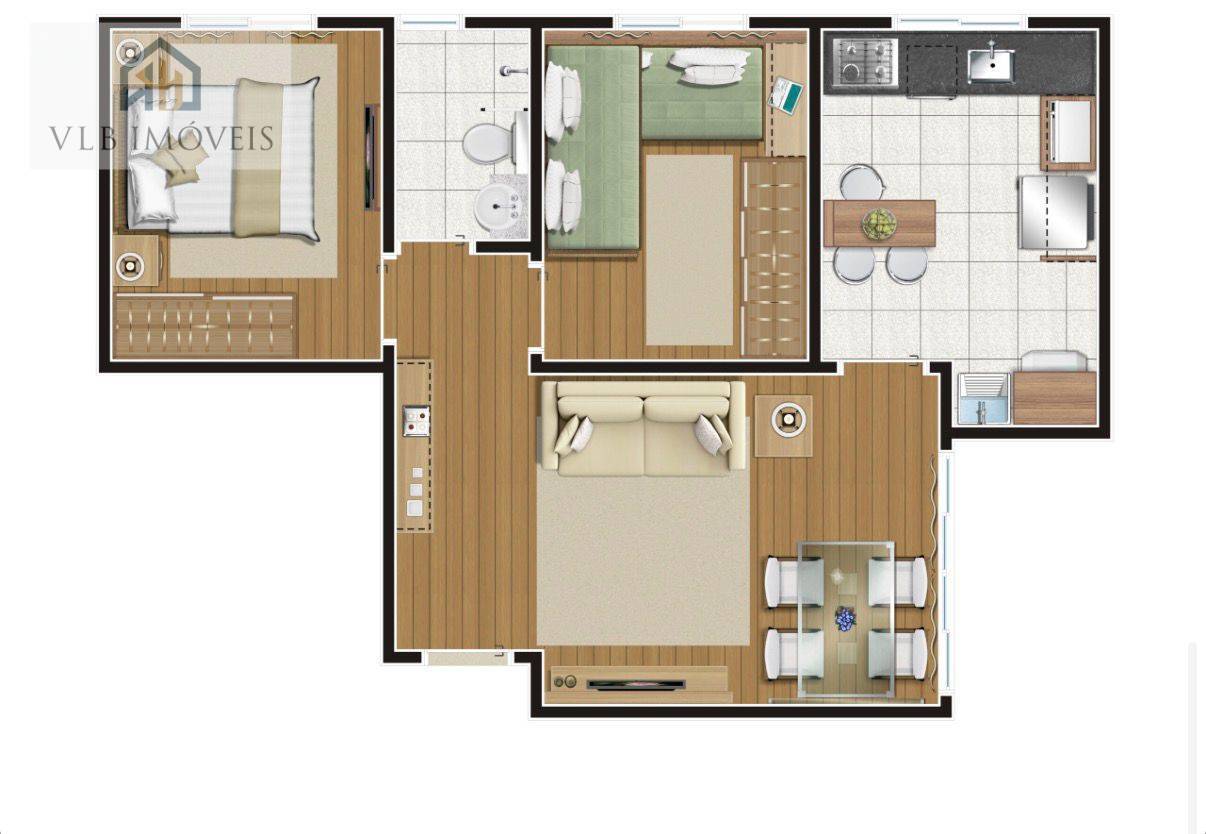 Apartamento, 2 quartos, 46 m² - Foto 3